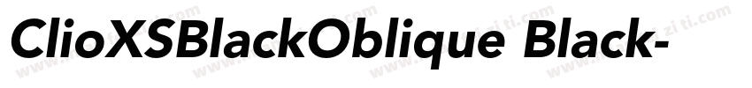 ClioXSBlackOblique Black字体转换